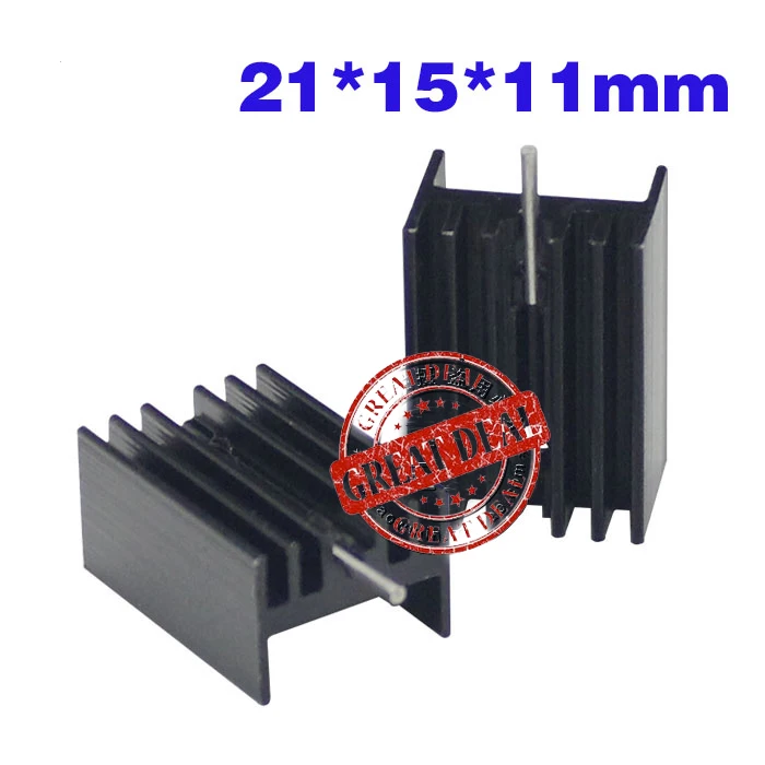 

Free Shipping Wholesale 100PCS Aluminum to220 heatsink 20*15*11mm IC heatsink Transistor with pin