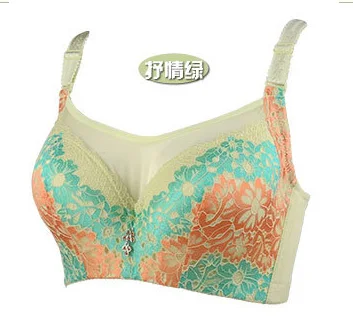 Biustonosz damski duży z dużym biustem 75-105 C D DD E F Full Cup Sexy Lace Push Up Brassiere Mother Soutien Gorge Sans Brelette BH VS C3307