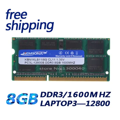 DDR3L 8GB Laptop RAM 1600MHz KEMBONA