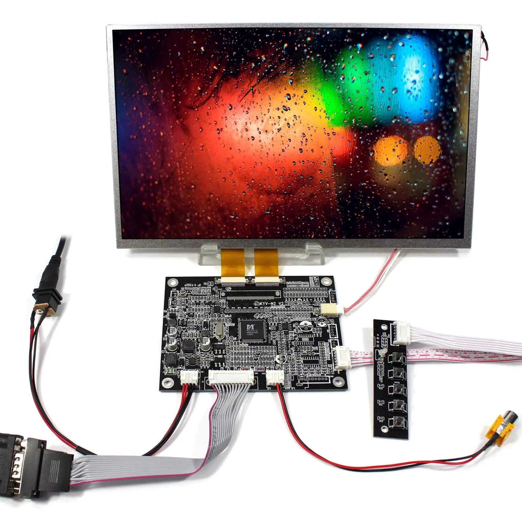 VGA AV LCD Controller Board With 10.2inch AT102TN03 800x480 TFT LCD Screen