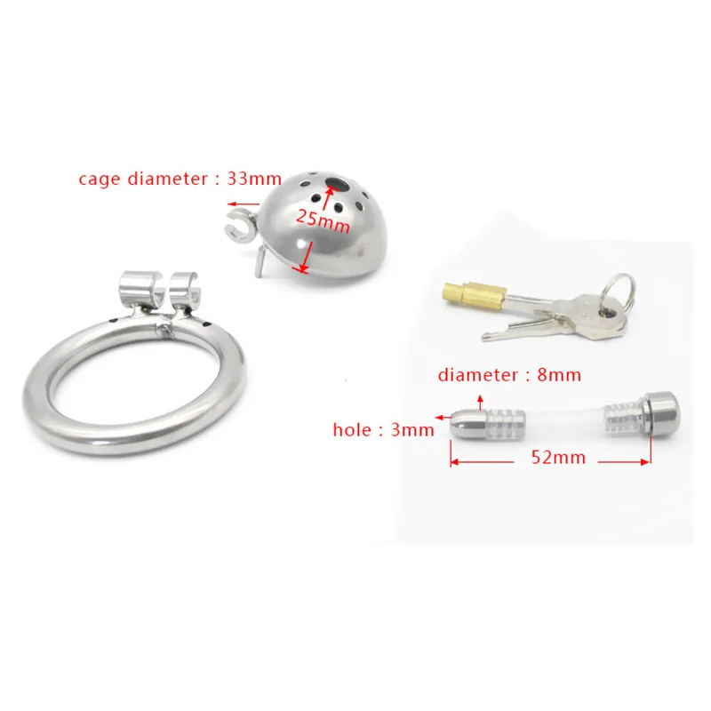 304 Stainless Steel Chastity Belt Super Small Male Chastity Device Adult Game Cock Cage With Urethral Catheter Sex Toys For Men