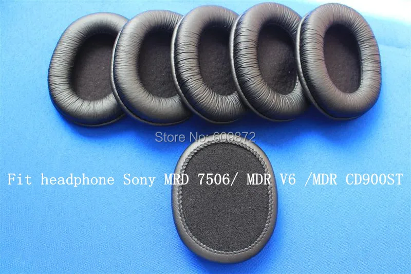 Linhuipad 8 قطعة جلد الأذن منصات سماعة الأذن وسائد دائم الإسفنج قطع الأذن صالح على سوني MDR-7506 ، V6 ، CD900ST