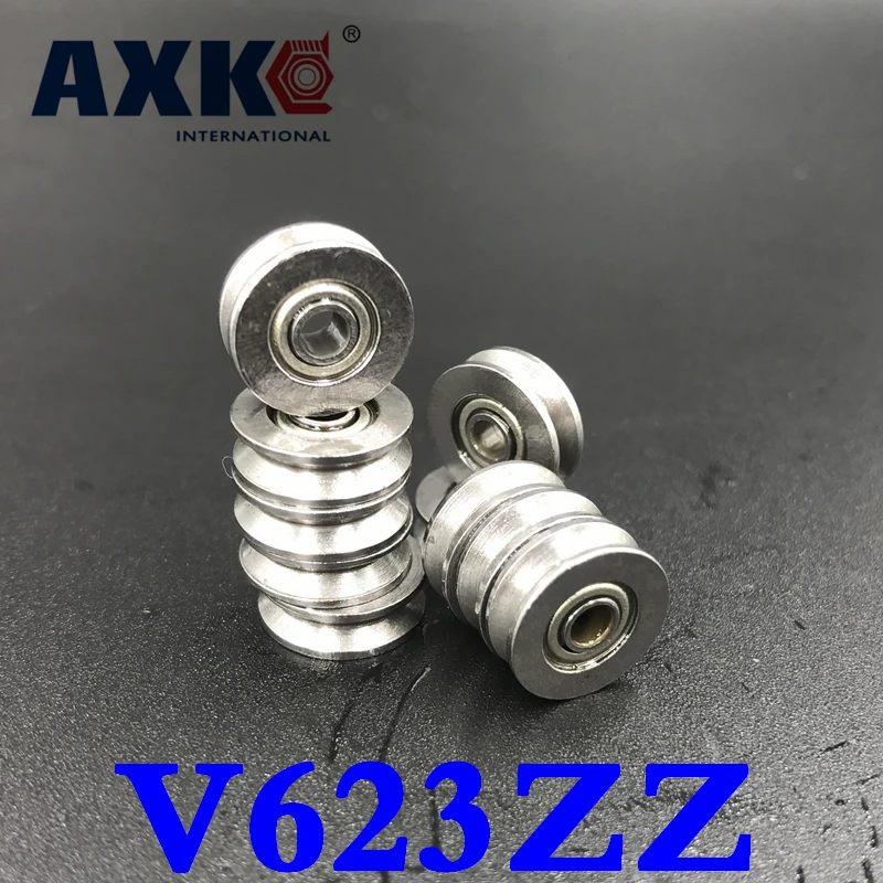 2023 Sale Axk 20pcs/lot V623zz 3x12x4mm V Groove Roller Ball Bearing V623 For Reprap 3d Printer Extruder Carbon Steel 3*12*4mm