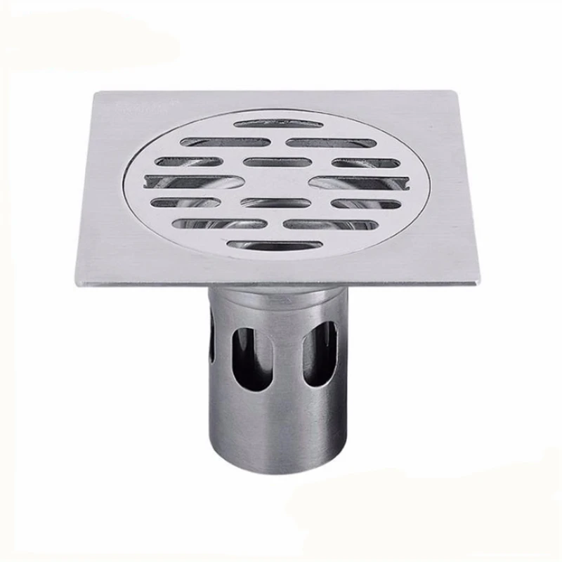 DONYUMMYJO 1pc Deep Water Seal Stainless Steel Floor Drain 10*10 Washing Machine Dual Purpose Deodorant Floor Drain