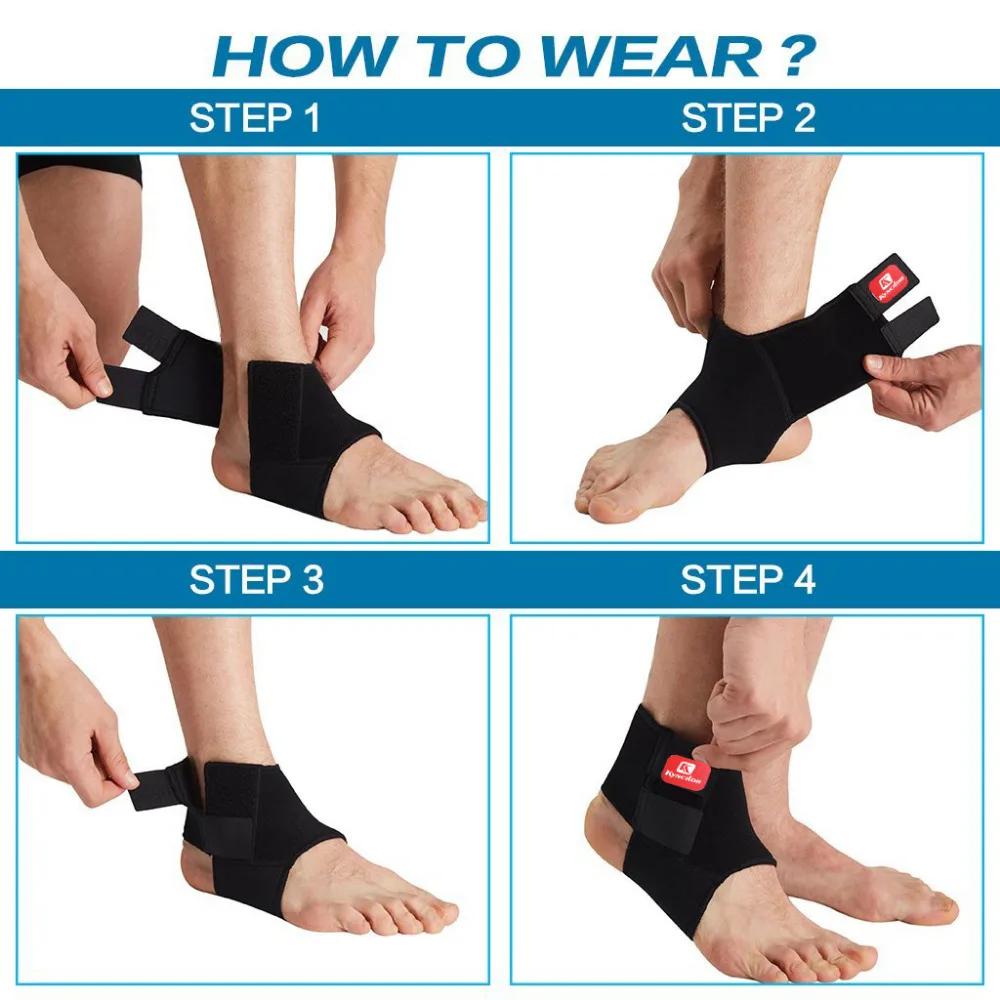 Kyncilor Safety Ankle Support Gym Running Ankle Protection Black Foot Bandage Elastic Ankle Brace Band Guard Sport Tobilleras