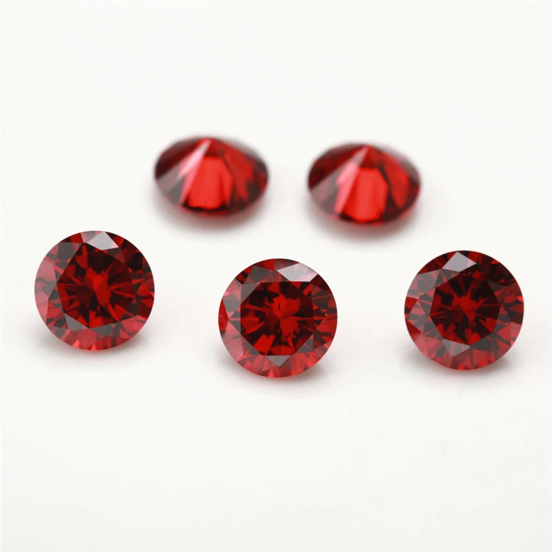 50PCS Per Colors Total 600pcs 12Color Birthday Stone Round Loose Cubic Zirconia Gemstone Synthetic Corundum5# Spinel113#