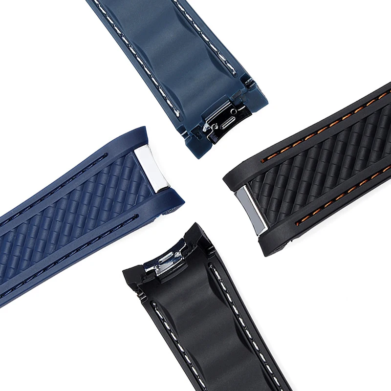 Men silicone strap 20mm watch accessories for Omega hippocampus 300 waterproof women's sports rubber strap AT150 8900 watch band