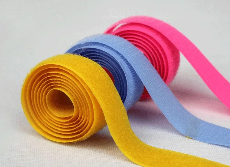 

free shipping 25mm 10m/lot colorful nylon Adhesive Fastener Tape shoes Hook & Loop tape diy accessories 377