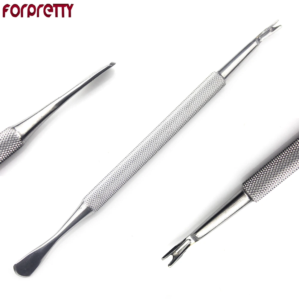 

Nail Cuticle Trimmer Pusher forpretty Herramientas Para Cuero Stainless Steel Fourchette Cuticules Metal Coupe Ongles Remover