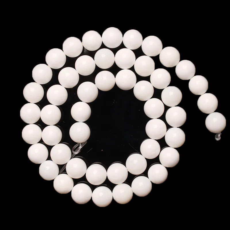 100% Natural Shell Beads White Tridacna Shell Round Beads 4 6 8 10 12mm DIY Charm Beads For Women jewelry Making Wholesale