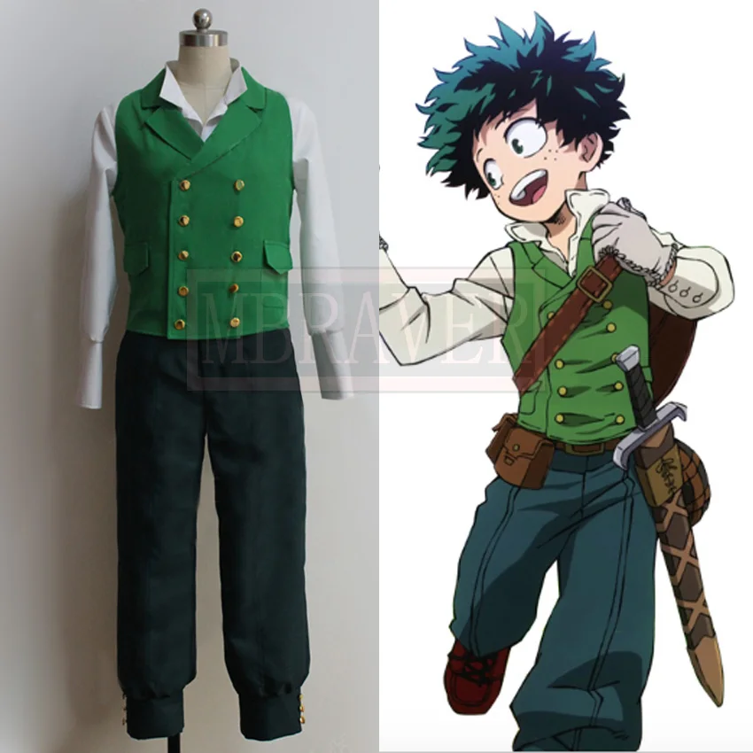 Izuku Midoriya Deku Halloween Christmas Party Uniform Cosplay Costume Customize Any Size