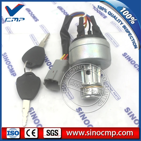 

SINOCMP Ignition Switch with 2 Keys for Hyundai R210-7 R215-7 R220-7 Excavator