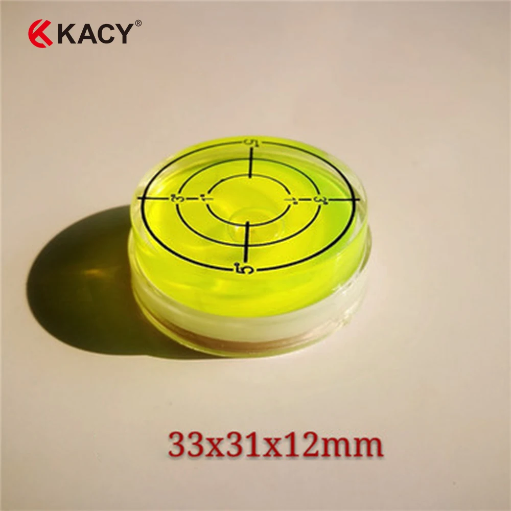 Kacy 33 × 31 × 12ミリメートル1ピースホワイトグリーンカラープラスチックブルズアイバブルレベル測定器