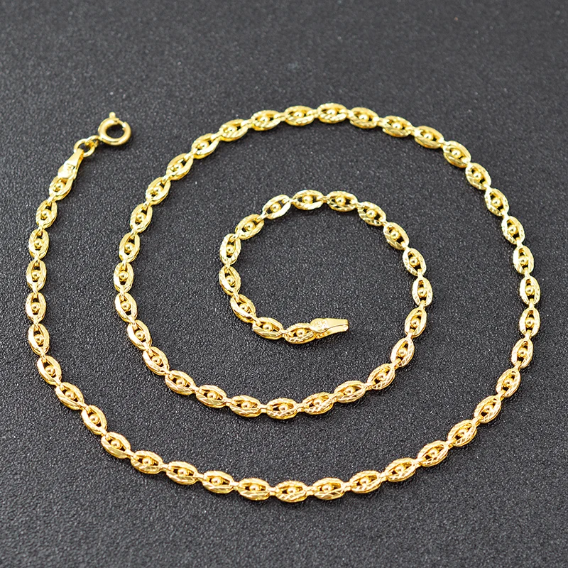 ZEADear Jewelry New In 18K Gold Colour Link Chain Necklace Women Men Eyes Shape Neck Chain For Party Wedding Jewelry Wholesale