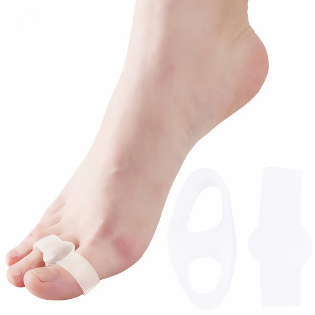 1 Pair Gel Silicone Toe Separators Corrector Toe Stretchers Spreader Correctors Orthotics Bunion Separators