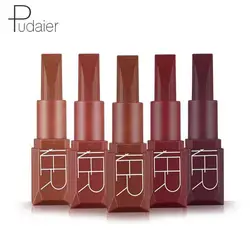 Pudaier velvet matte lipstick 5 colors makeup set pumpkin series vitamin E waterproof long lasting nude brow lipstick