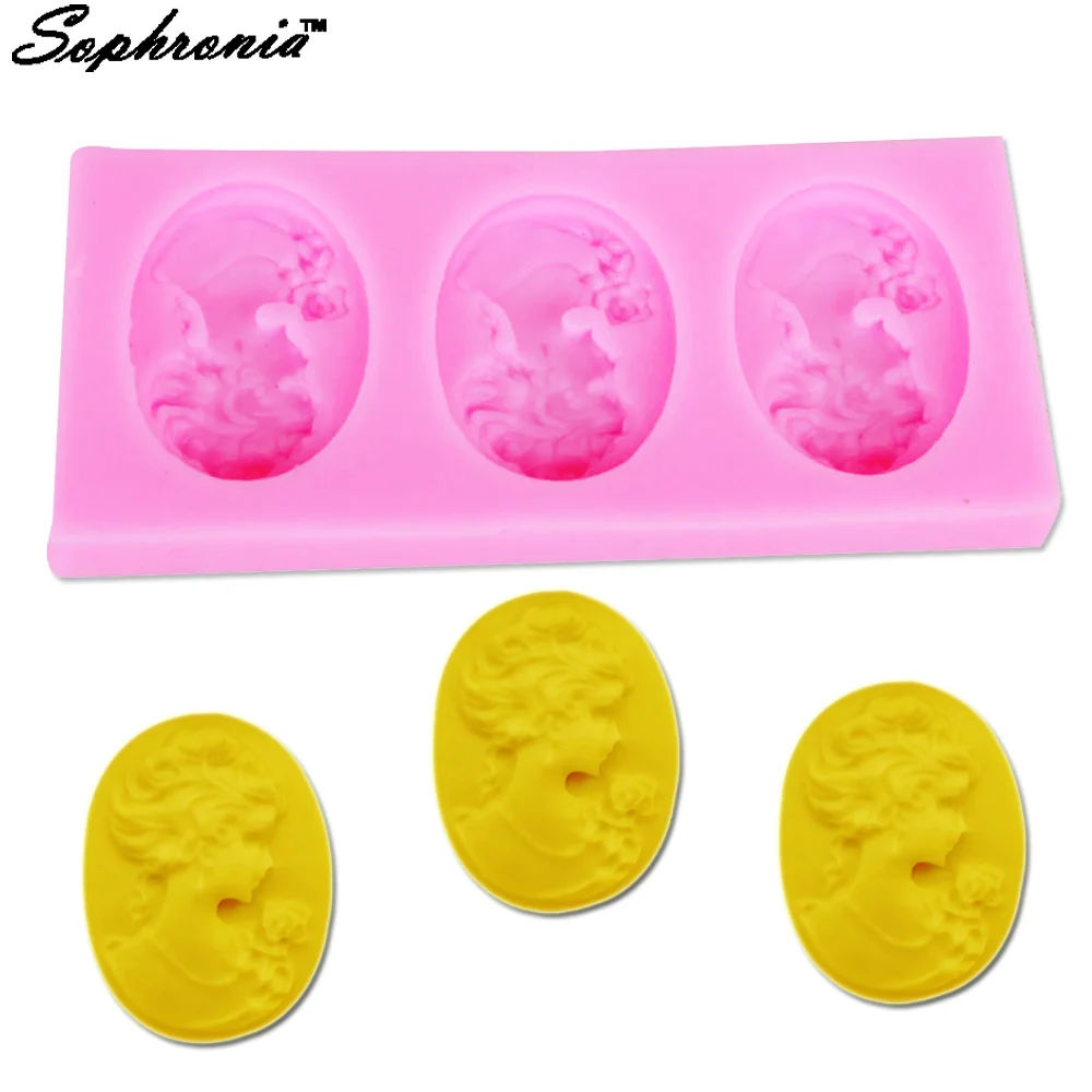 Noble Lady Portrait Silicone Mold For Sweets Chocolate Mould Cookie Molds Bread Formas Pastry Baking Stuff Accessory