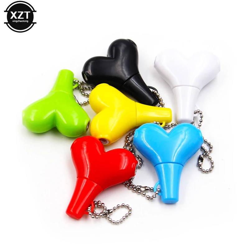 Headset Accessories 3.5mm Stereo Audio Heart Shape earphone Headphone Splitter Connector Adapter Cute For MP3 players