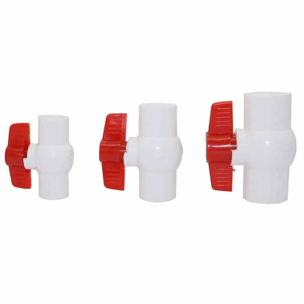 1pc 20mm 25mm 32mm PVC Ball Valve Waterstop Switch Connectors Home Garden Agriculture Farm Irrigation System Tools