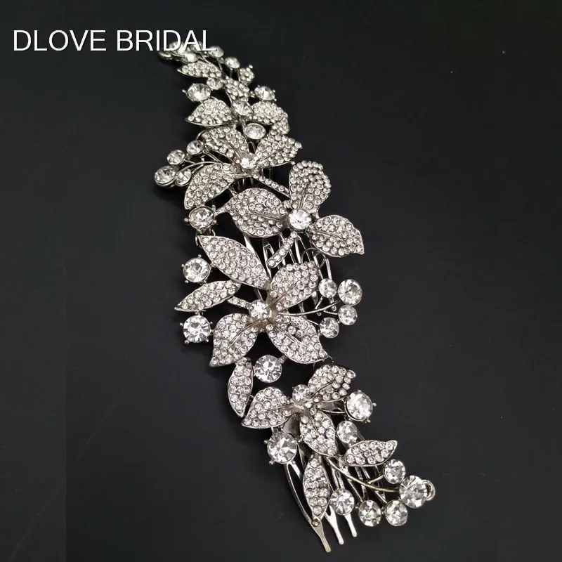 Peine de cristal Floral para el pelo, accesorios joyas cabello para fiesta de boda, novia, alta calidad, nuevo diseño