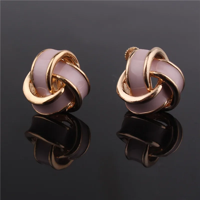 GRACE JUN 5 Colors Available Candy Enamel Clip on Earrings No Pierced for Women Party Wedding Charm Screw Ear Clip Bijouterie