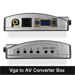 1PCS PC Converter Box NTSC PAL VGA to TV AV RCA Signal Adapter Converter Video Switch Box Composite for Computer PC