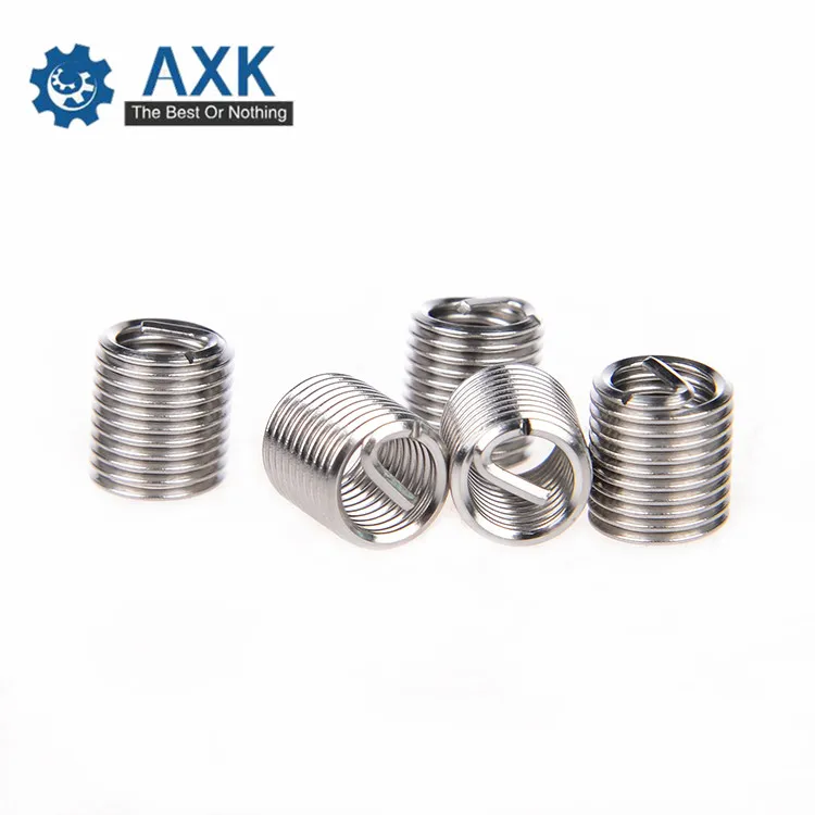 50pcs M12*1.25*1.5D Wire Thread Insert A2Stainless Steel Wire Screw Sleeve M12 Screw Bushing Helicoil Wire Thread Repair Inserts