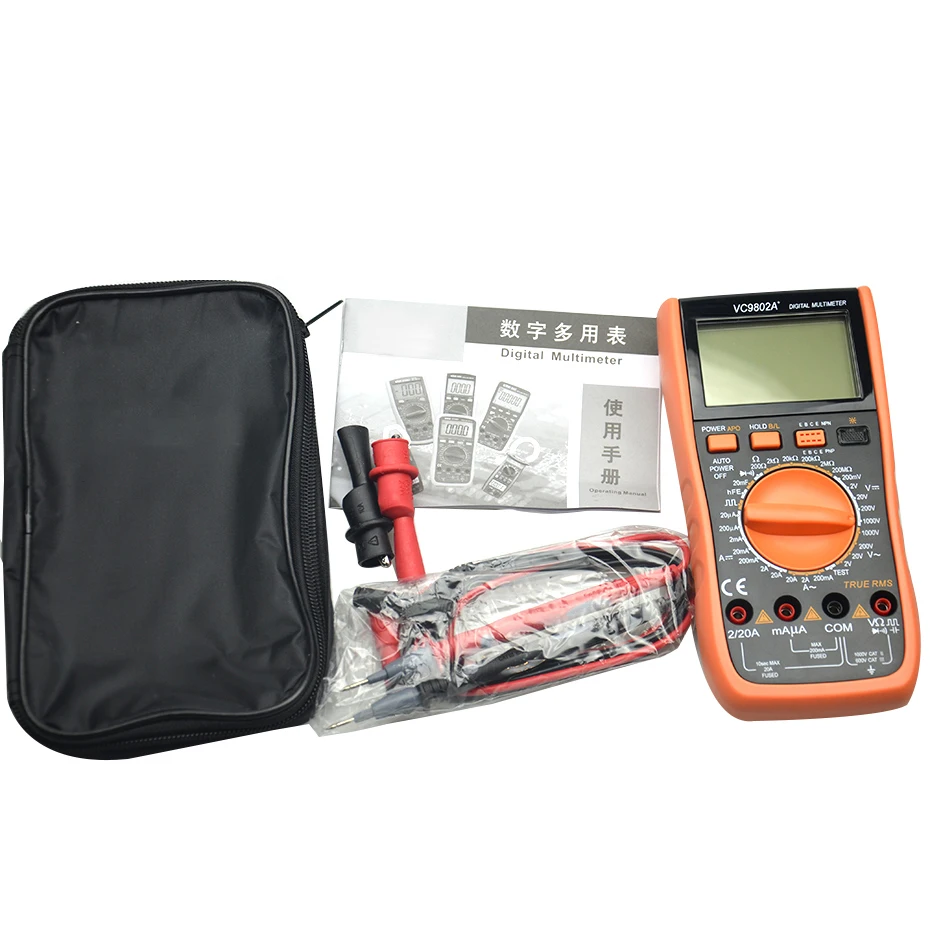 

VC9802A+ Professional Digital Multimeter Victor Digital AC DC Voltage 3 1/2 Digits Resistance Capacitance