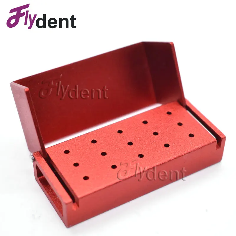 Dental Instrument Diamond Burs Holder FG Bur High Speed Bur Holder Box Case  Dentist Material Metal Tool 15holes