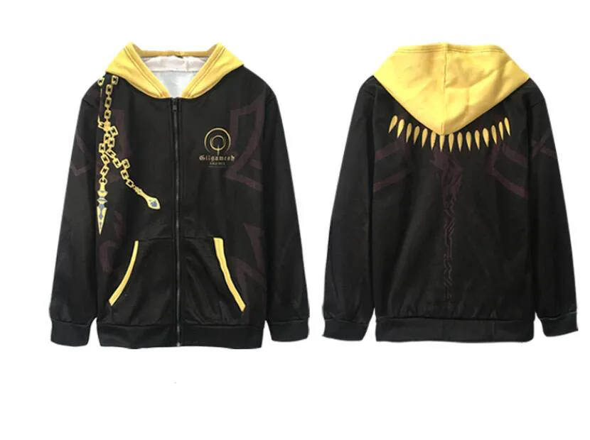 

Anime FGO hoodie cosplay Gilgamesh hooded winter polyester men women coat