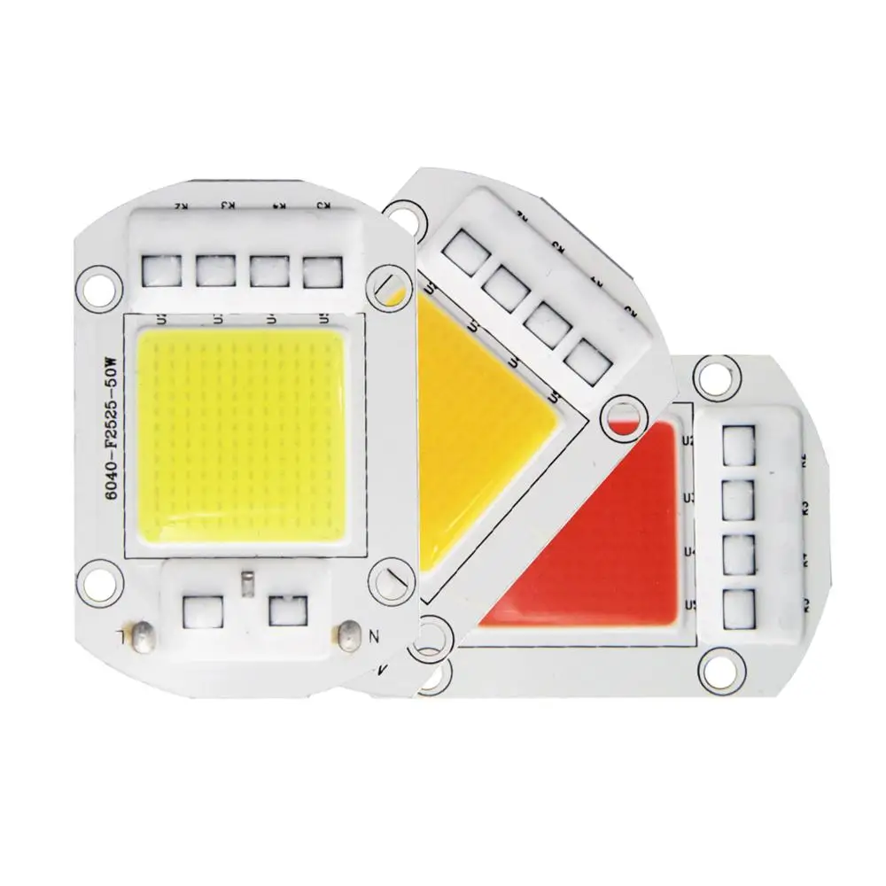 Smart IC High Power LED 20W 30W 50W 110V 220V Warm White full spectrum DIY For Flood Light COB LED Diode Spotlight Outdoor Lamp
