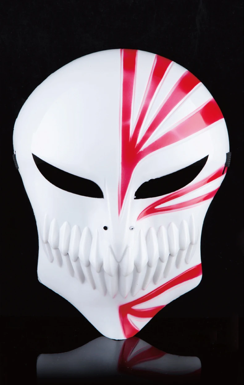 1PC Plastic Death Ichigo Kurosaki Bleach Mask Dance Masquerade Party Cosplay Halloween Full Face Mask  KT010