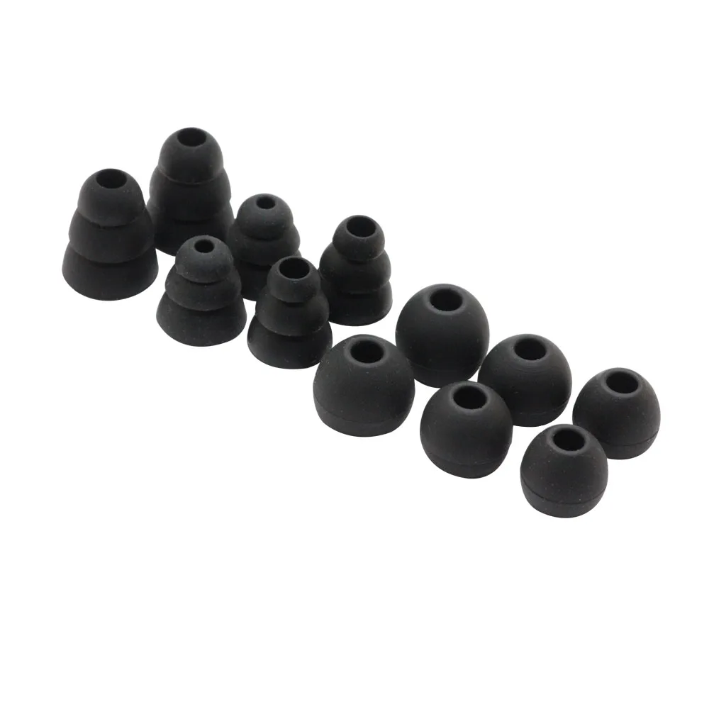 POYATU Soft Silicone Tips For Meizu EP52 Wireless Bluetooth 4.1 Sport Earphone Earbud Silicone Ear Sleeve Silicone Eartips Black