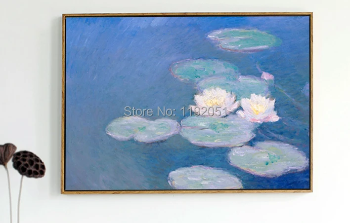 Monet Water Lilies Impression painting Canvas art Wall Decorative Art home decor free shipping