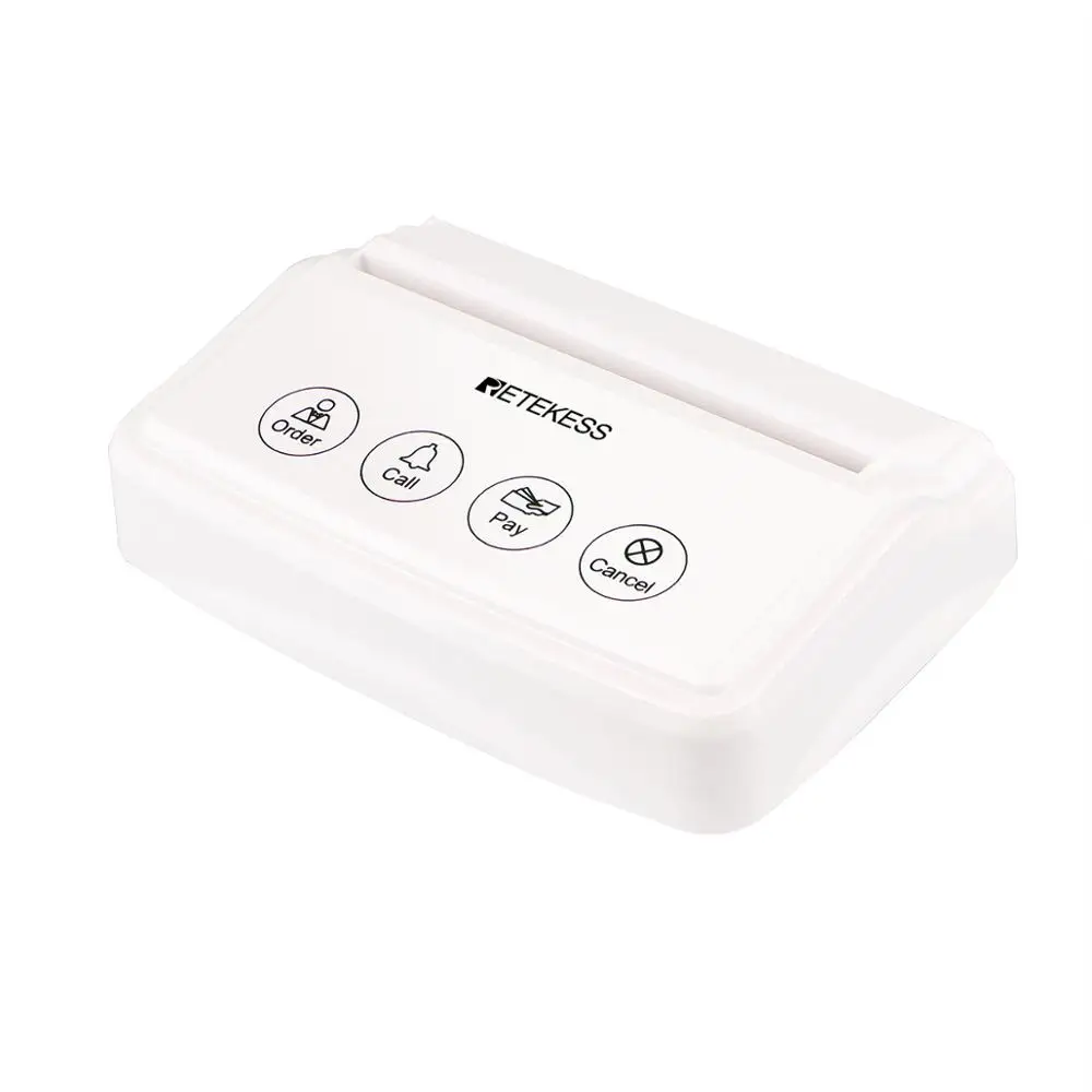 RETEKESS TD001 Wireless Table Card Pager White Four Key Transmitter Button For Tea Coffee Bar Calling System ASK 433MHz F9456B