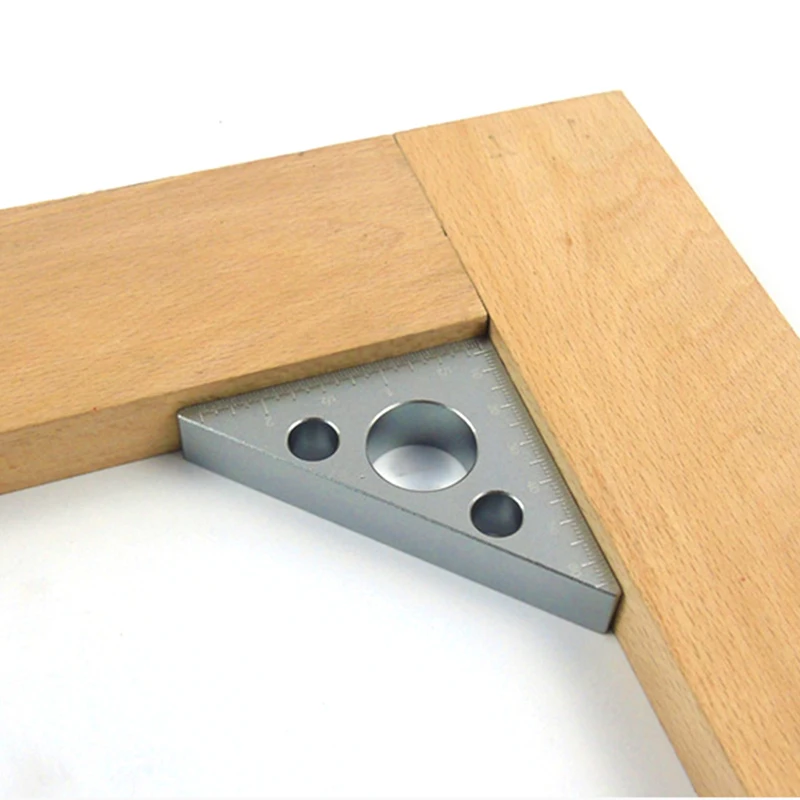 Imagem -05 - Liga de Alumínio Ângulo Régua 45 Graus Metric Triangle Oficina do Carpinteiro Carpintaria Square Multifunction Tool