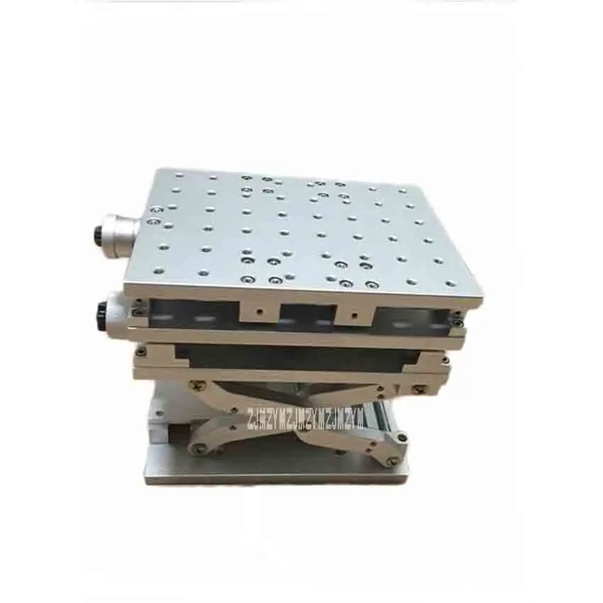 Neue Tragbare Drei-dimensional Tisch Aluminium Legierung Präzision Z-achse Heben Plattform Hebe Bühne Manuelle Werkbank (210X150mm)