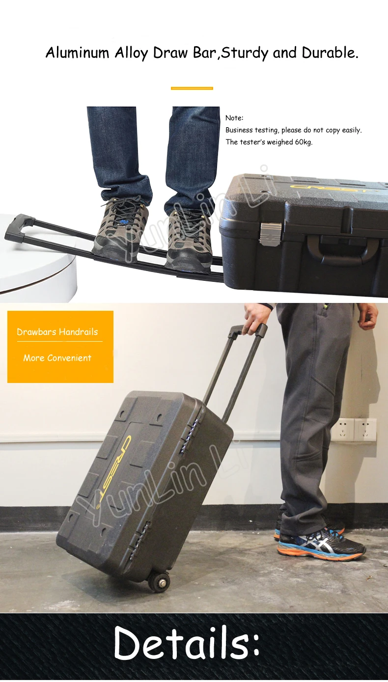 Herramienta de combinación de mantenimiento del hogar multifunción, llave, destornillador, cuchillo, juego de herramientas de mano con caja de herramientas rodantes 105255