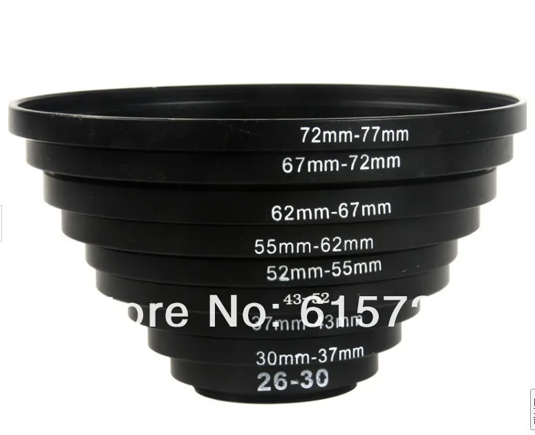 49-52mm 52-55mm 55-58mm 58-62mm 62-67mm 67-72mm 72-77mm 77-82mm metalowy pierścień redukcyjny pierścienie adapter obiektywu zestaw filtrów