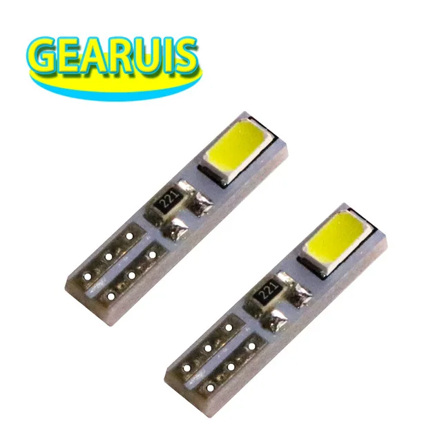 100pcs T5 2 SMD 5630 W3W Led 5730 2SMD 37 70 73 74 85 86 White Wedge Dashboard Instrument Panel Light 12V