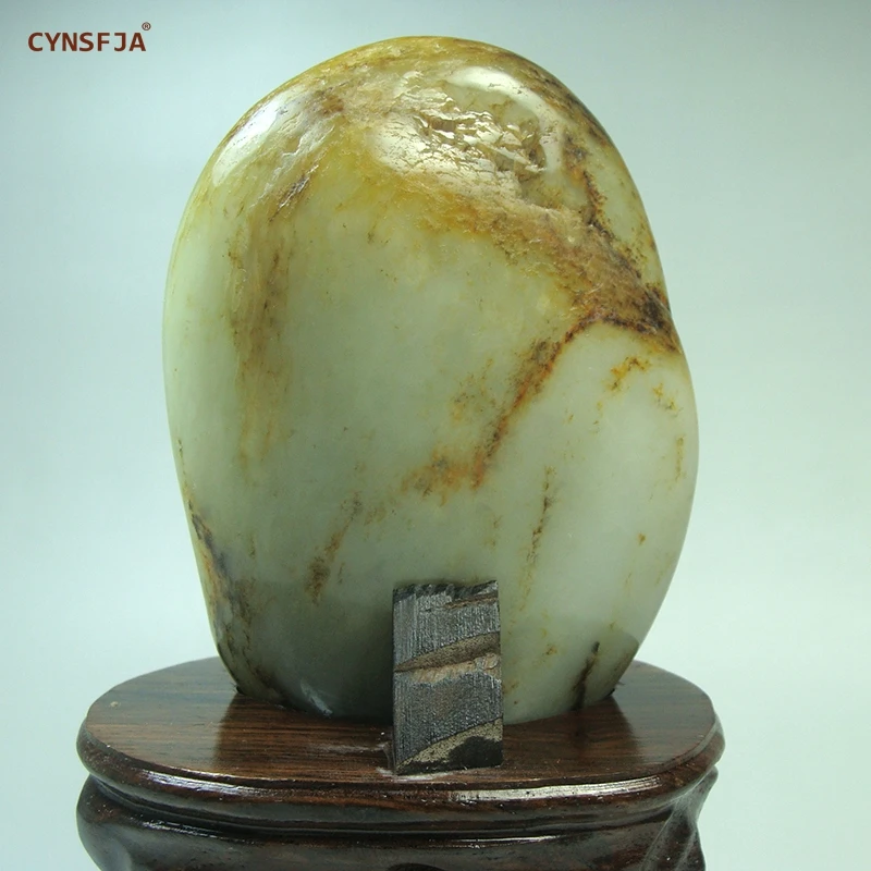 Certified Real Rare Natural Chinese Hetian Nephrite Master Works Lucky Longevity Crane Seed Jade Statue Decoration Blessing Gift