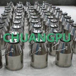 Stainless Steel304 Milk Tank, Milk Can, 25Liter Milk Bucket for Milking Machine Spare Parts