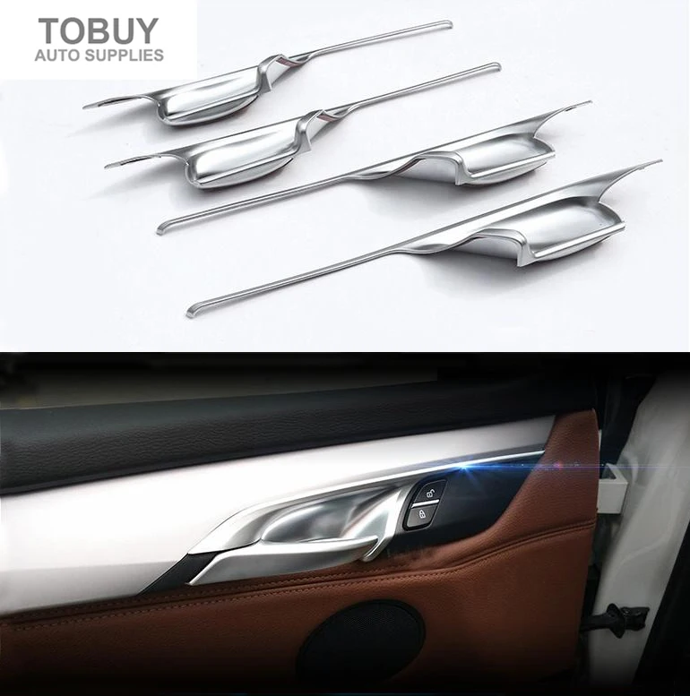 TTCR-II Interior Car Accessories for BMW X5 F15 X6 F16 inside door handle bar wrist bowl decorative protective cover frame trim