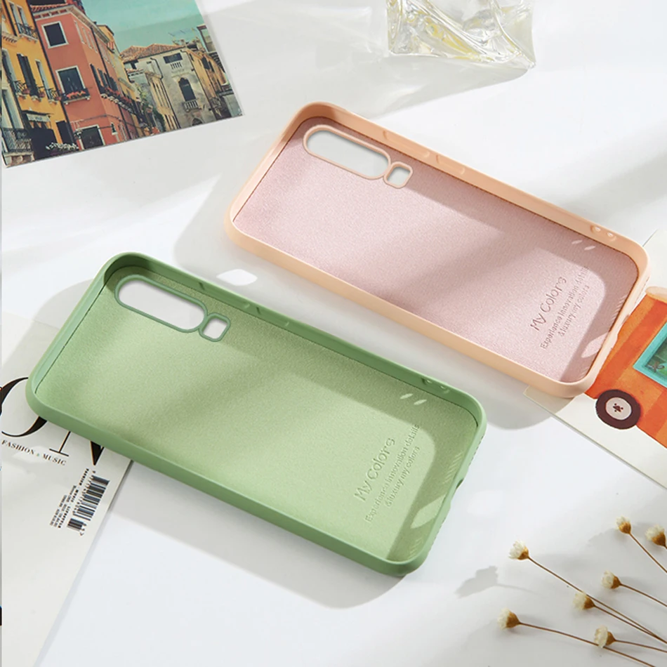 P30 Mềm Sang Trọng Lưng Matte Màu Trường Hợp Cho Huawei P30 Pro Ốp Lưng Chống Sốc Chất Ốp Lưng Silicone Capa Cho P30 lite