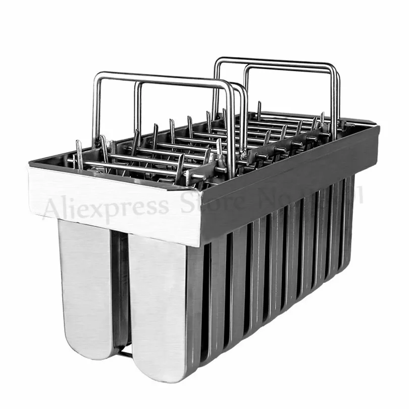 20Cells/Batch Stainless Steel Ice Pops Mold Ice Cream Popsicle Holder Commercial DIY Icecream Tools