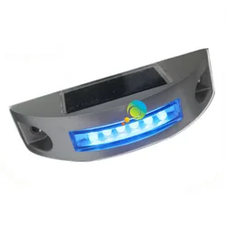 IP68 Blitzmodus Halbkreis-Straßenreflektor blaues LED-Blinklicht Solarstrom-Straßenmarkierung aus Aluminium