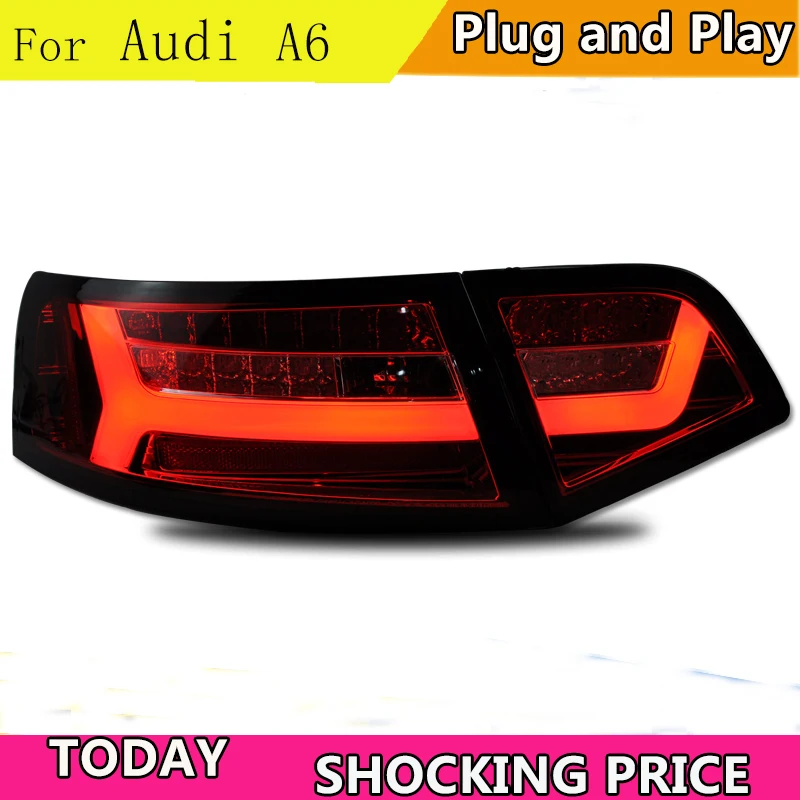 doxa Car Styling for au di A6 Taillights 2009-2012 for A6 LED Tail Lamp Rear Lamp DRL+Brake+Park+Signal led lights