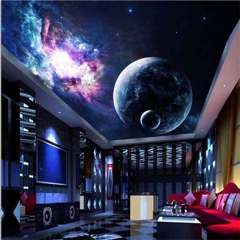 

wellyu Custom wallpaper 3D Mural обои new Dream Star Nebula Planet Living room Bedroom Zenith Mural wallpaper 3d papel de parede