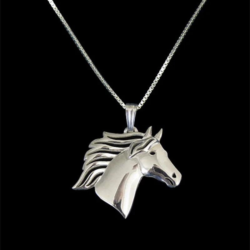 

New Unique Romantic Gold Silver Color Horse Pendant Necklace Hunger Games Necklace Women Best Friend Choker