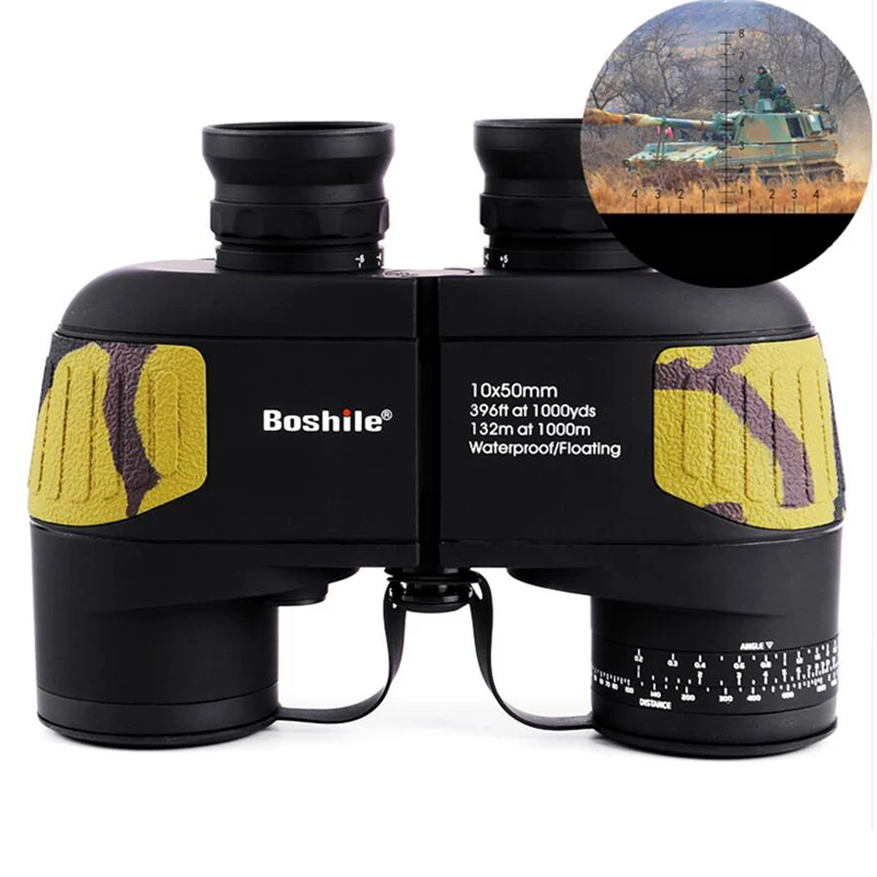 

Boshile Binoculars 10x50 Zoom Telescope Built-in Rangefinder Military Télescope HD High Times Waterproof Scope For Hunting